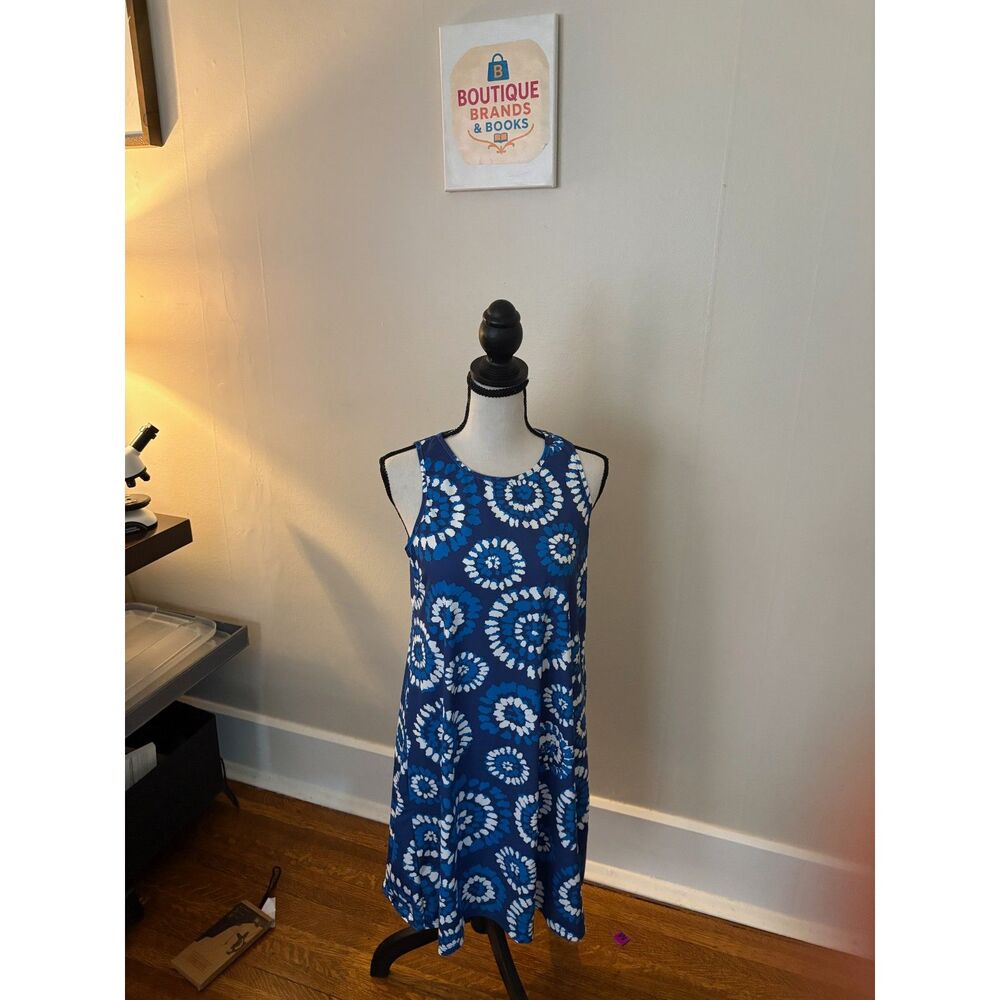 Capelton Road Blue & White Sleeveless Swing Dress – Size M/M NWT